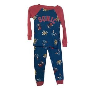 NEW Sega Sonic The Hedgehog Boys Size 3T Unisex 2-Piece Pajamas 100% Cotton NWT